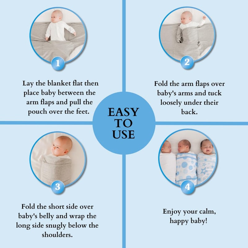 Miracle Blanket Swaddle Wrap - Help Your Newborn Sleep Longer - Soft & Secure Sleep Sack for Infants - Easy-to-Use Swaddling Blanket for a Calm Baby (Mint) - Image 5